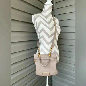 Marc by Marc JacobsTaupe Pebble Leather Crossbody Satchel Bag